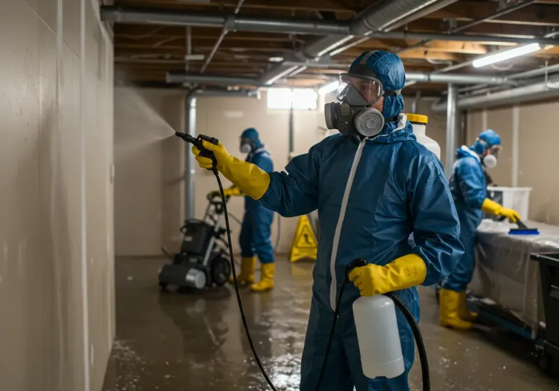 Basement Sanitization and Antimicrobial Treatment process in Gulf Shores, AL