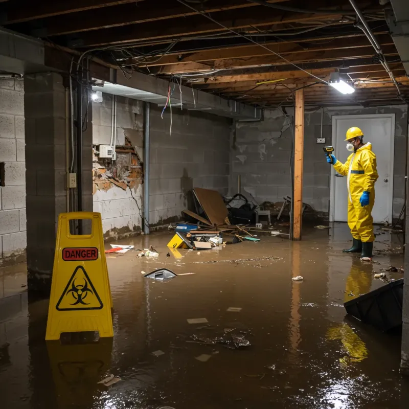 Flooded Basement Electrical Hazard in Gulf Shores, AL Property